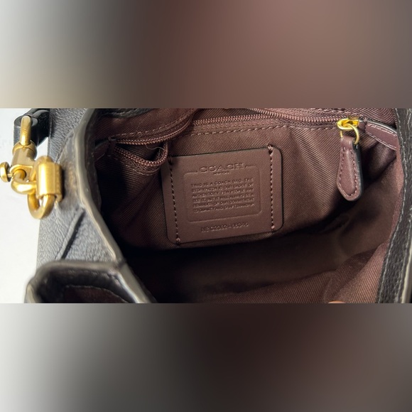 Coach Black Crossbody Bag with Gold Accents - Picture 8 of 10
